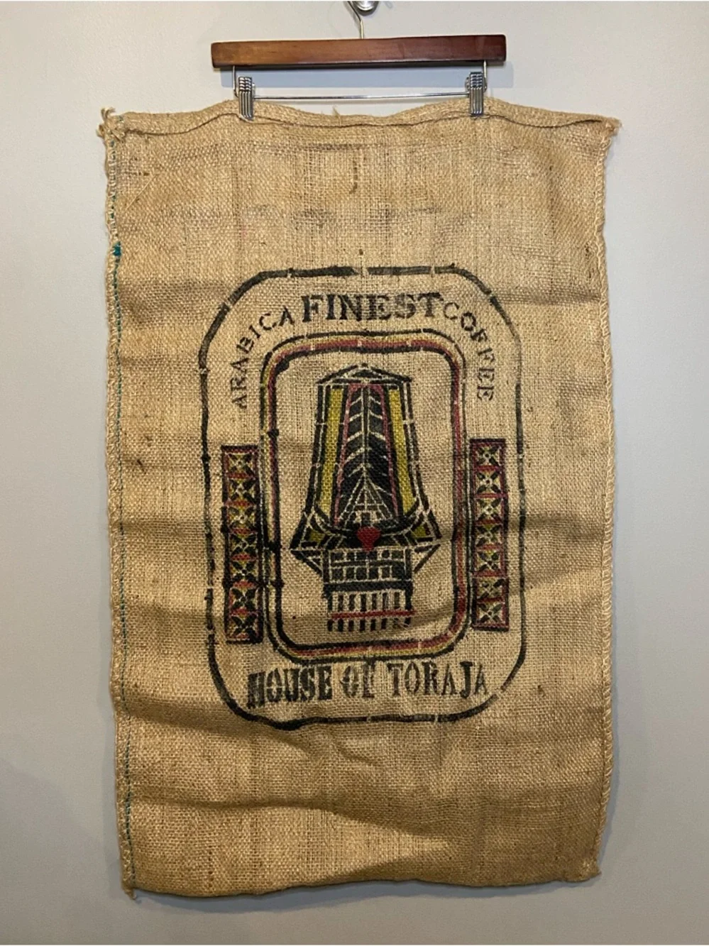 Sulawesi Toraja Arabica Coffee Burlap Sack / Royal Coffee Inc / Rustic Decor